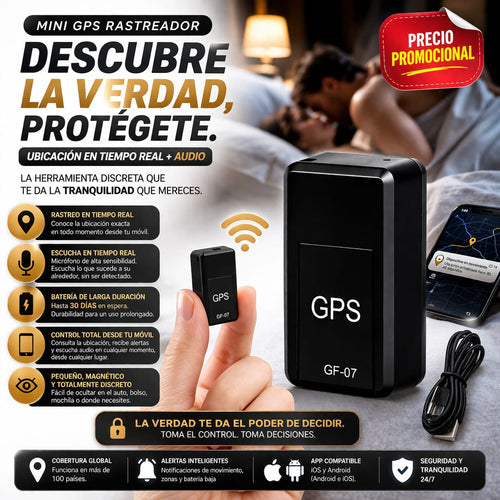 SpyTrack™ Mini GPS — Ubicación + Audio