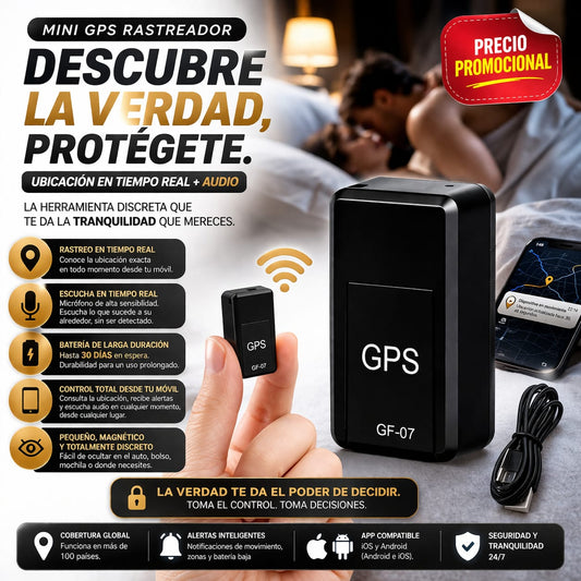 SpyTrack™ Mini GPS — Ubicación + Audio